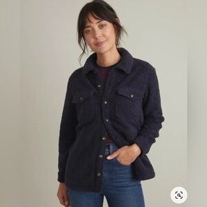 Women's Eden Navy Sherpa Jacket
